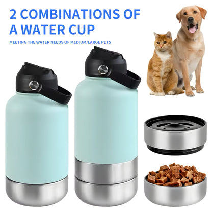 3-in-1 Stainless Steel Dog Water Bottle